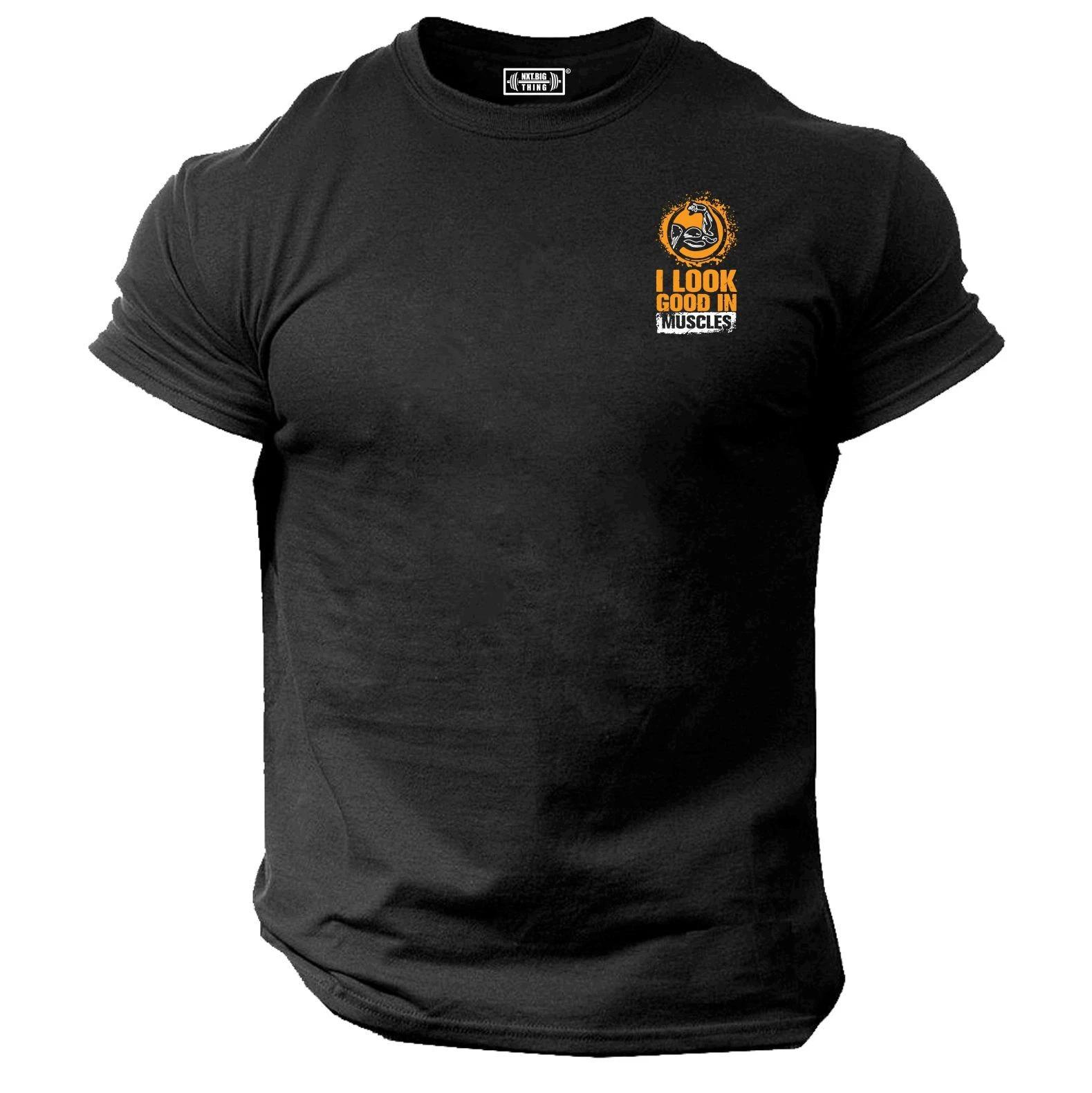 

Look Good In Muscles T Shirt Small Gym Clothing Bodybuilding Workout Gymwear Top M