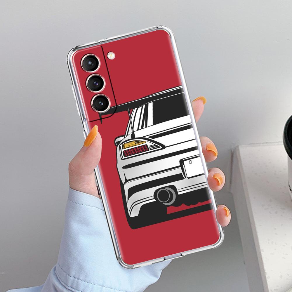Phone Case For Samsung Galaxy S26 S25 S24 S23 S22 Ultra S20 S21 FE 5G Plus Soft Clear Cover Japan JDM Sports Cars Comic
