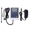 Water Flow Control Meter LCD Display Controller + G1/2" Water Hall Sensor Flow Meter Counter 1-30L/min + G1/2" Solenoid Valve Normally Closed N/C + DC