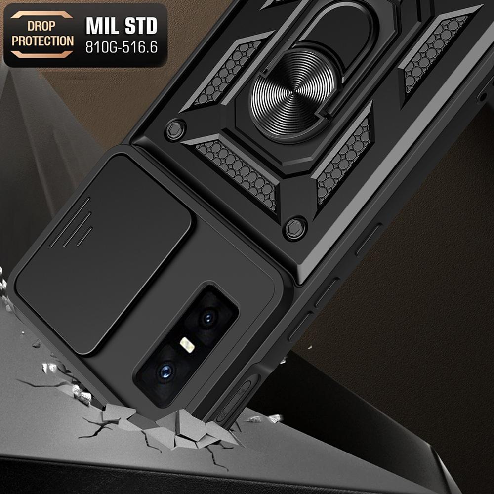 Hülle für Infinix GT 30 Pro 5G Hülle Schiebekamera Ringständer Schutzhülle für Infinix GT 30 Pro Stoßfeste Capa
