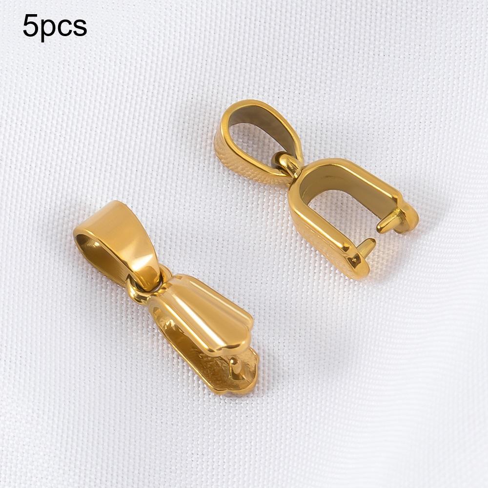 5 Stück 10 Stück Edelstahl-Anhänger-Klemmclip-Verschlusshaken für DIY-Halsketten-Schmuckherstellungsmaterial