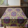 Colorful Mandala TableclothDecorative Floral Print Polyester Table Cover Unique Home Textile for Dining Room or Kitchen