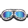 Vintage Goggles Harley Style Silver Frame Copper Motorcycle Windproof Protective Eyewear Retro Goggles For Karting Riding And Biking