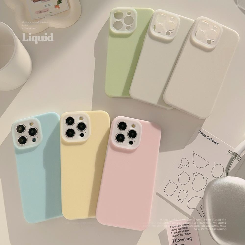 Jelly liquid16Suitable for Apple phone cases iphone17Anti-Fall14promax Solid Color Simple12All Inclusive13