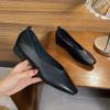 Dámské retro boty na nízkém podpatku s měkkou podrážkou, ploché boty, elegantní letní francouzské boty Mary Janes se čtvercovou špičkou, roztomilé ležérní baleríny