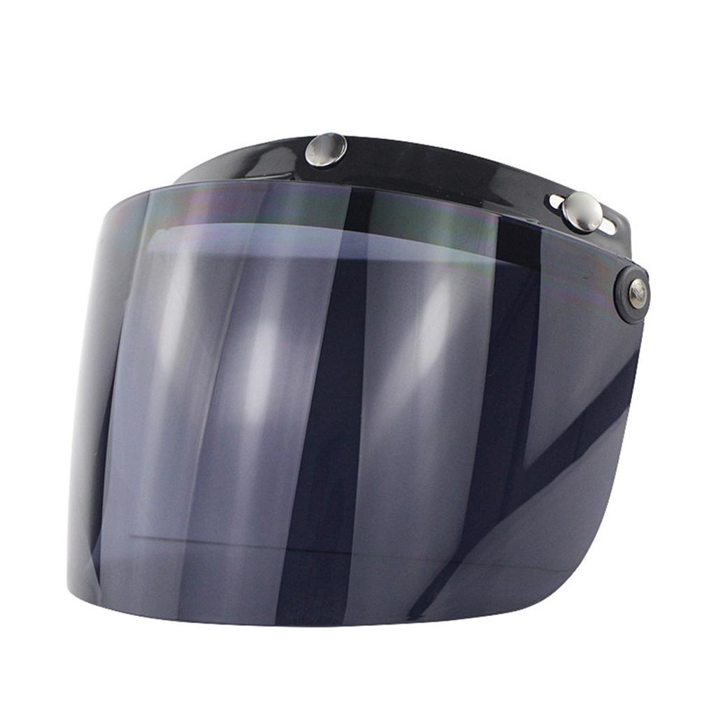 Visiera Durevole Antivento a 3 Bottoni per Caschi da Moto Ribaltabile Su Giù Aperto Antiabbagliante Accessori per Casco