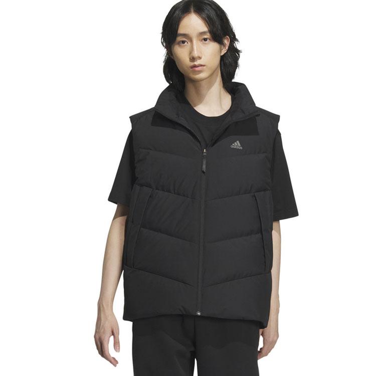 adidas Down Vests Men's Black Stand Collar Moderate Other IS0368