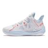 Anta Kids Fabric Comfortable Shock Absorbing Wear Resistant Mid Top Basketball Shoes Kids Basketball Shoes White Blue 312411110-5