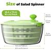 LMETJMA Quick Dry Salad Spinner 4.2L Salad Washer Labor Saving Lettuce Spinner Multiple Water Outlet Lettuce Drainer