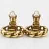 CHANEL COCO Mark Earring vintage Plated Gold/Rhinestone 27.3g Women Used