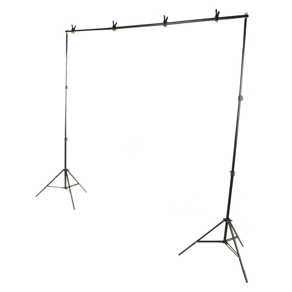 Foto Hintergrundständer Set Aluminiumlegierung Verstellbares Hintergrundstützsystem mit Federklemmen für