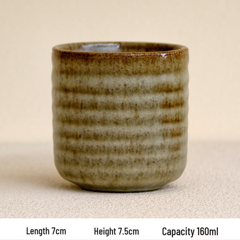 Guirong Retro Ceramic Threaded Tea & Coffee Mug 160ML