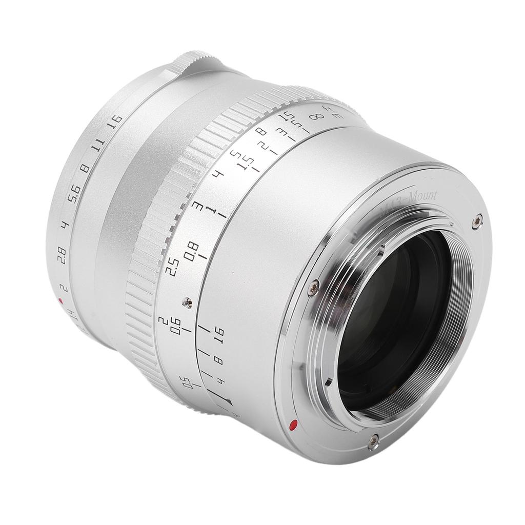 TTArtisan 50mm M43 Mount Large Aperture Lens F1.2 Aperture Silver Manual Portrait Lens for GH4 GH5