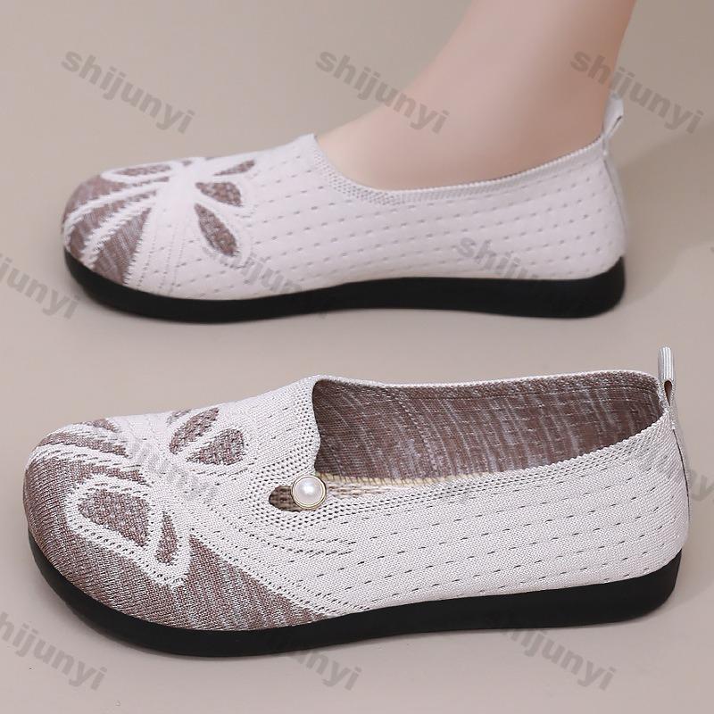 Fashion Women's Summer New Breathable Comfortable Casual Shoes Soft Soled One Step Women Loafers Lightweight Fashion Able Flat Shoes