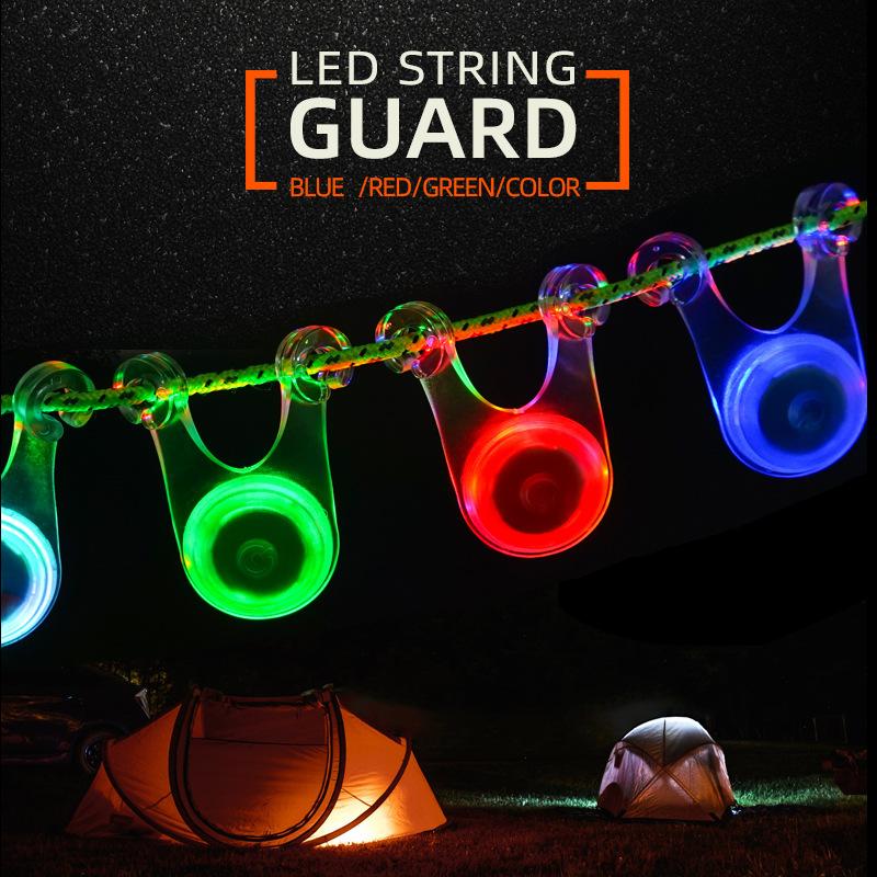 

1pc LED Tent Rope Hanging Lights Waterproof Bicycle Tail Light Outdoor Camping Backpack Safety Warning Signal Light Rope Lamp