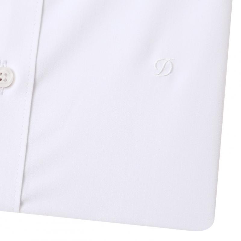 S.t. Dupont Long Sleeve Slim Fit Signature Collar White Shirt Se5fm22ls932swh