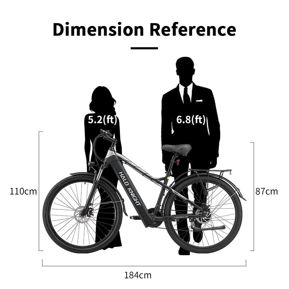 HALO KNIGHT H02 Adult City Electic Bike With Seat 29 Inch Pneumatic Road Tires Urban Cycling Electric Bicycles