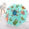 1pc Ocean Creatures Pattern Automatic Opening/Closing Folding Umbrella with 72 Ribs, Plastic Handle, Windproof Portable Sunshade Umbrella y250726112