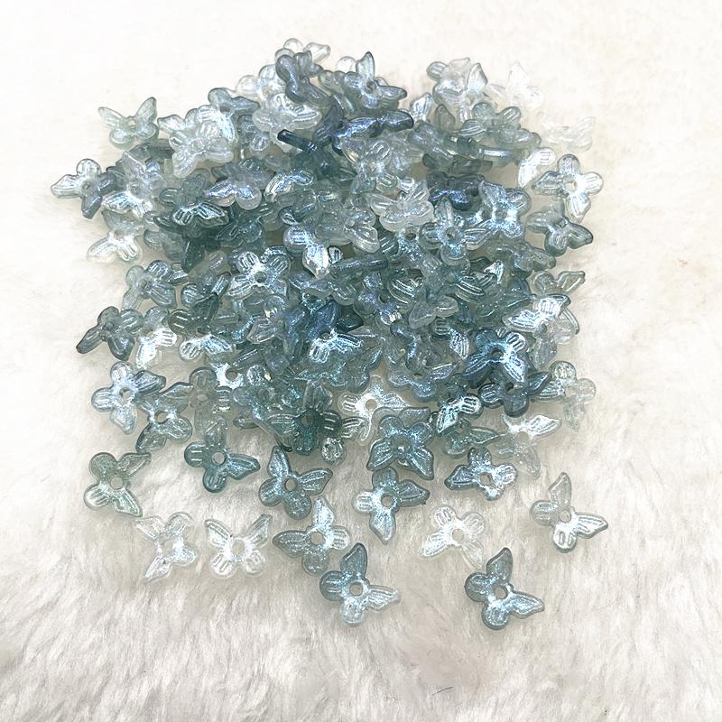 50pcs 10mm Butterfly Shape Acrylic Beads Loose Spacer Beads for Jewelry Makeing DIY Accessories