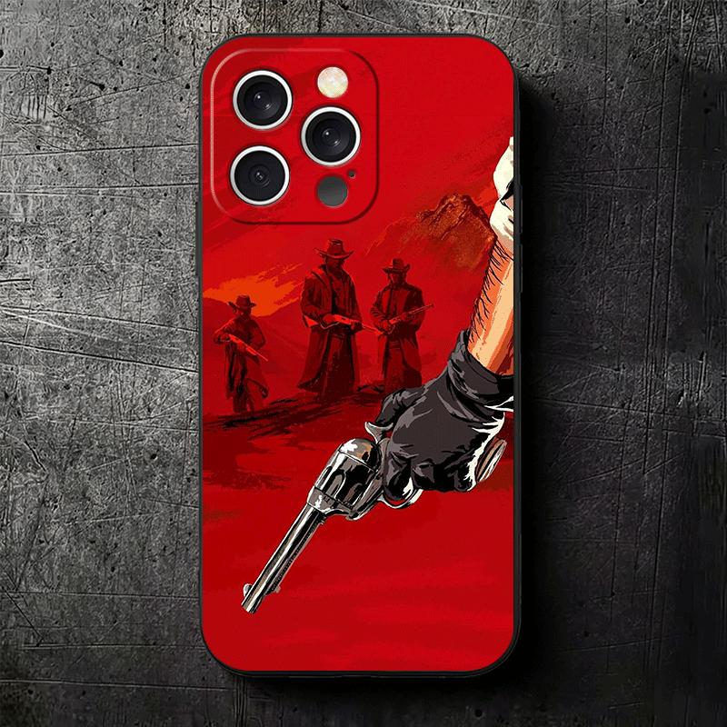 Red Dead R-Redemption Soft Phone Case for iPhone 16 16E 17 Air 15 Pro Max 14 Plus 13 Mini 11 12 7 Black Cover Back Shell