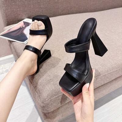 Mode Neu Sommer Plateau Hoher Absatz Damen Hausschuhe Mode Offene Zehen Damen Outdoor Nachtclub Kleid Stripper Schuhe