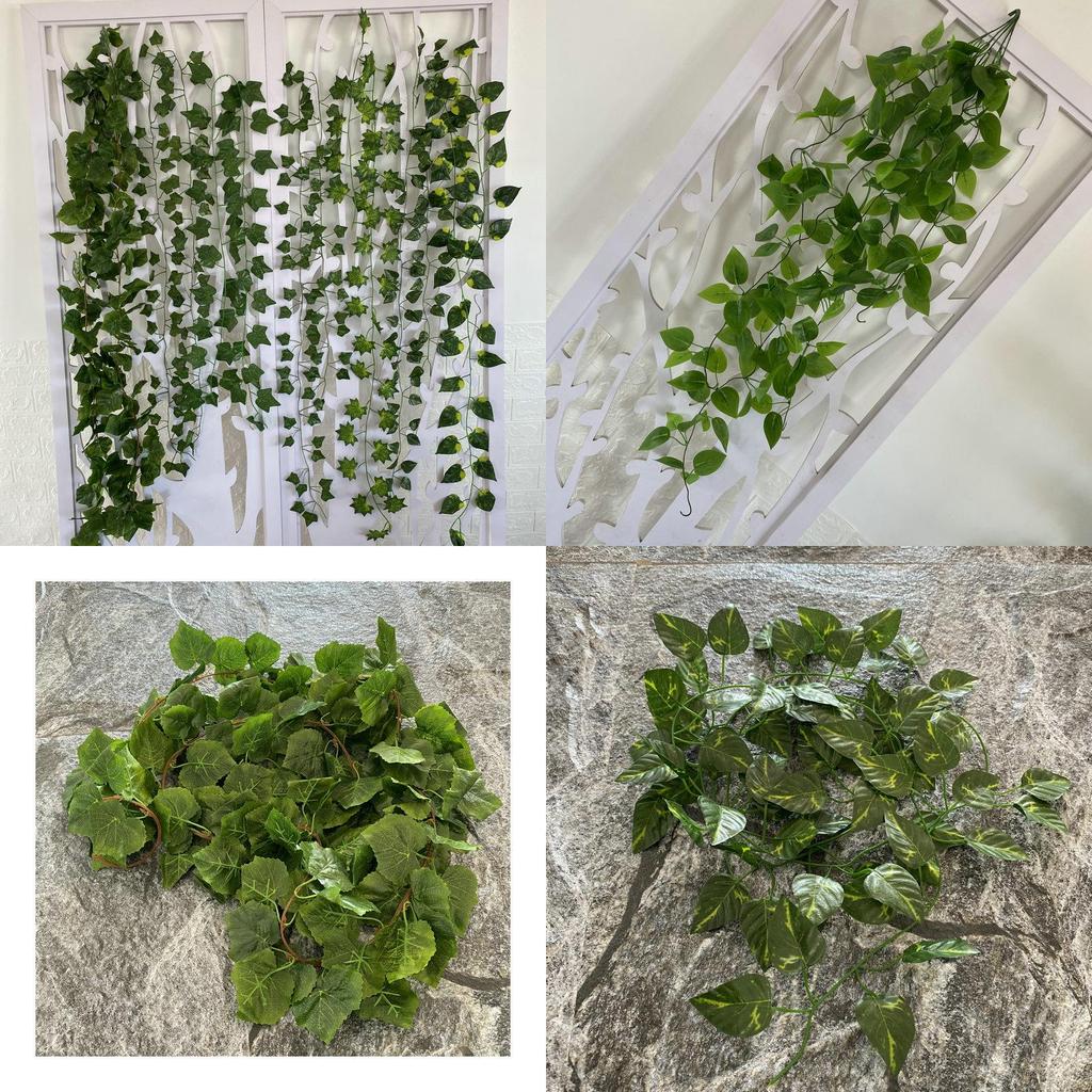 Artificial Green Vine Wall Hanging With Silk Screen Fabric For Home Decor And Office Space