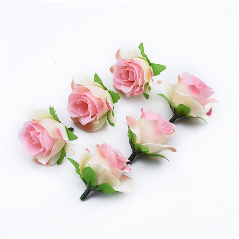Capete de flori de trandafir din mătase artificială pentru decorațiuni DIY pentru casă, nuntă și sărbători