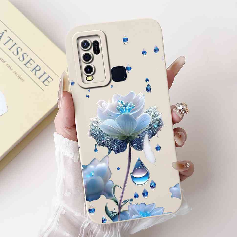 For vivo Y50 2020 1935 6.53" Case Cherry Girl Soft Silicone Cover Cartoon Rabbit For Vivo y50 VIVO Y50 V1965A Phone Cases Bumper