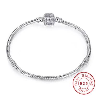90% de descuento en gran venta de pulseras de plata de ley 925 para mujer, joyería Original Diy, pulsera de hueso, fabricación de brazaletes de regalo
