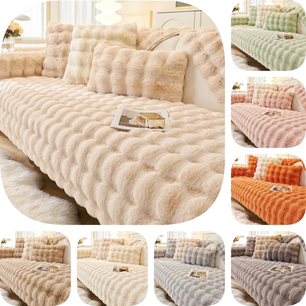 Warm Sofa Plush Cover Non Slip Cushion Covers Winter Quick Heat Furniture Decor