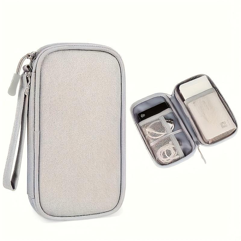 

Органайзер для дорожной электроники - Цифровая сумка для внешнего аккумулятора, зарядных кабелей, мыши и USB-аксессуаров серый