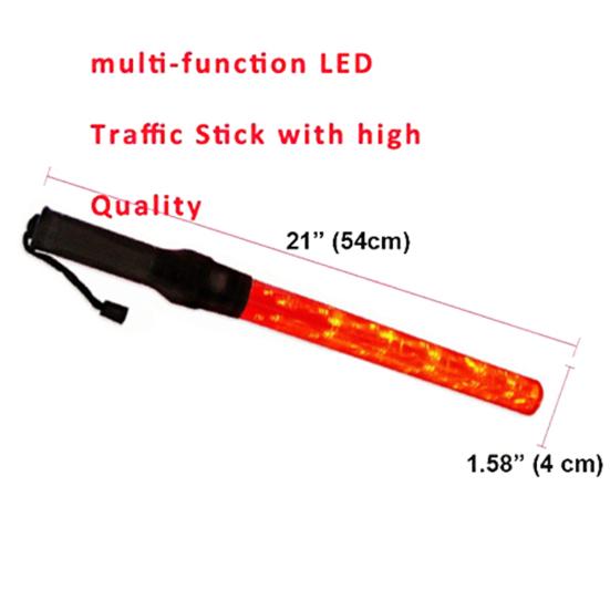 54x4cm Long Rechargeable Traffic Safety Parking Flashing LED Light Baton Stick