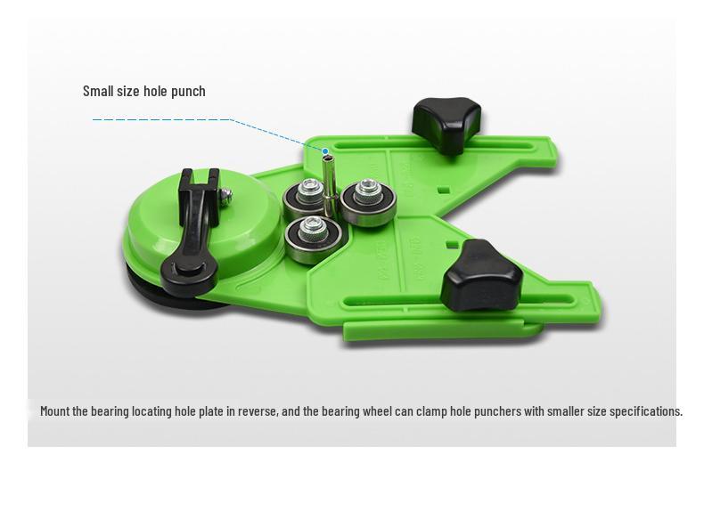 Glass and Tile Drill Bit Locator with Suction Cup and Vertical Fixer