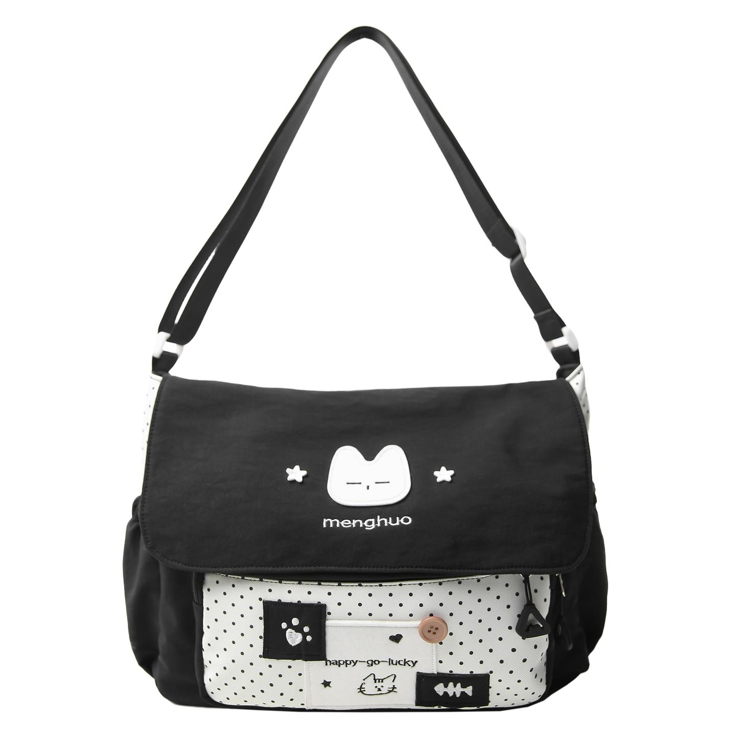 

Колледж Школьный рюкзак Женская сумка через плечо Цвет Сумка кроссбоди чёрный