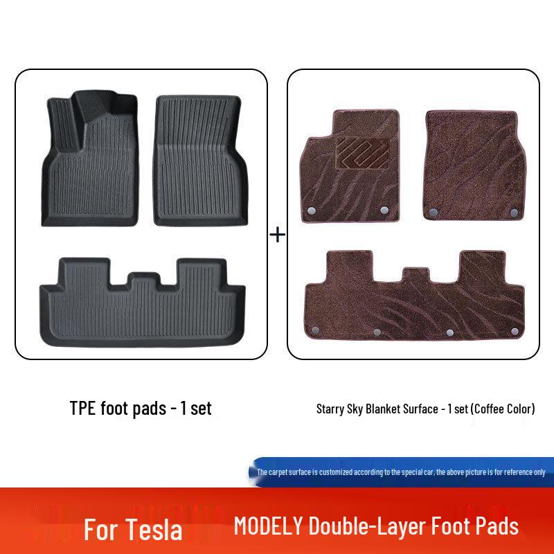 Compatible Tesla Model Y Refresh Floor Mats: 25 Models of TPE Trunk & Car Mats