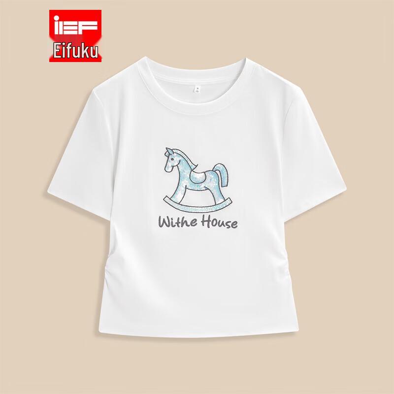 IEF Aiyifu 2026 Summer Korean Style T-Shirt L