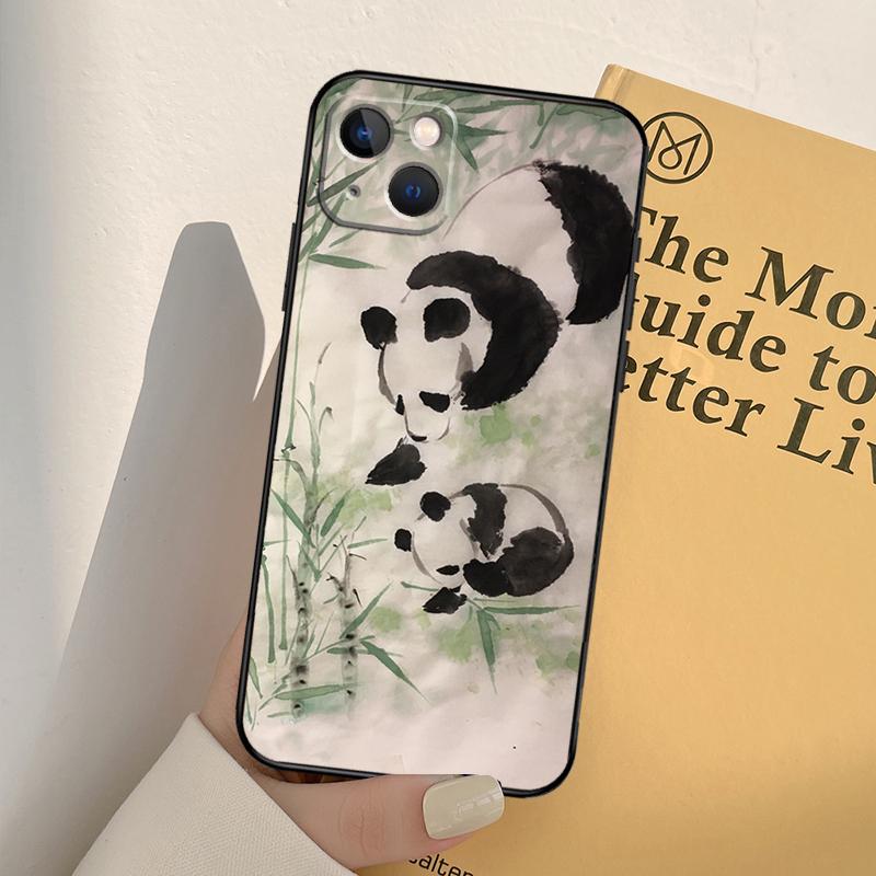 Chinesisches Bären-Panda-Handyhülle für iPhone 17 16 15 13 11 12 14 Pro Max mini XR 16e 15 16 Plus 17 Air Vollabdeckung
