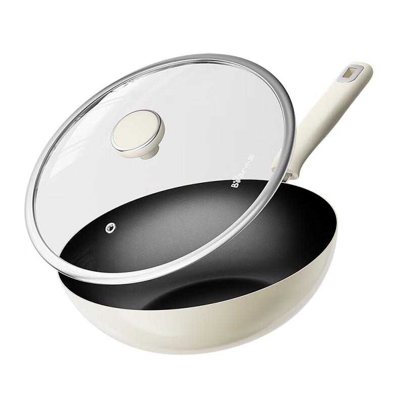 BEAR 30cm Refined Iron Non-stick Wok