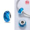 Authentic Certified Pink Glass Bead Blue Romantic Bead Charms Compatible With Bracelets Charm Bead Charms Copper Women Diy Jewellery Making
