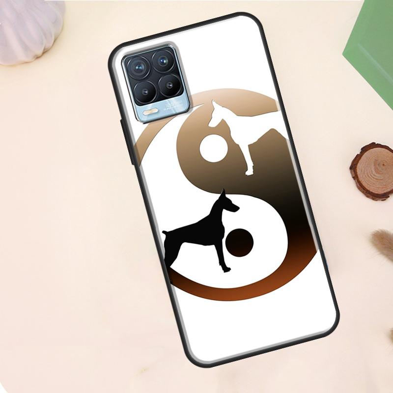 Cartoon Doberman Dog Case For Realme C63 C61 C65 C67 C75 C55 C51 C53 C35 C71 11 12 13 14 15 Pro Plus GT6 GT7 Pro