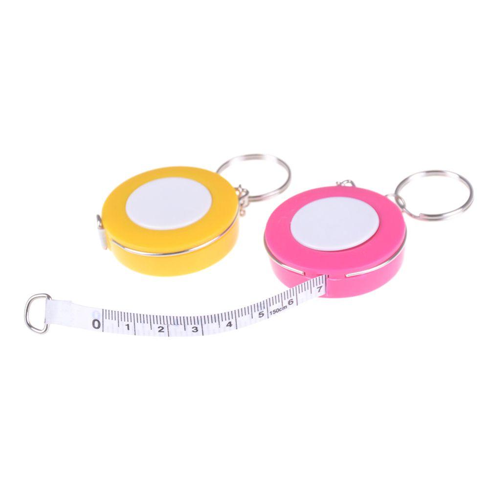 Portable 150cm/60 Inch Camping Candy Color Measuring Tool Soft Ruler Tape Measure Keychain