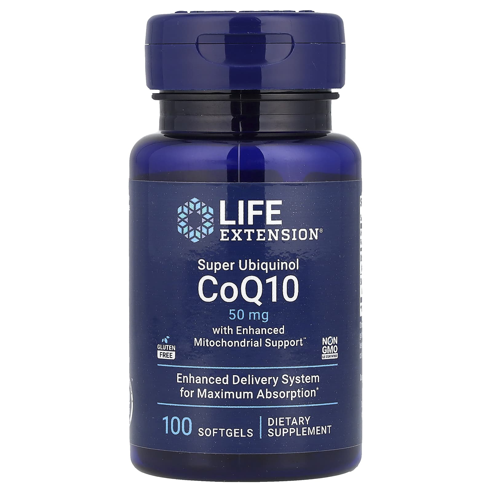 

Super Ubiquinol Coenzyme with Enhanced Mitochondrial Support, 50 Mg, 100 Softgels