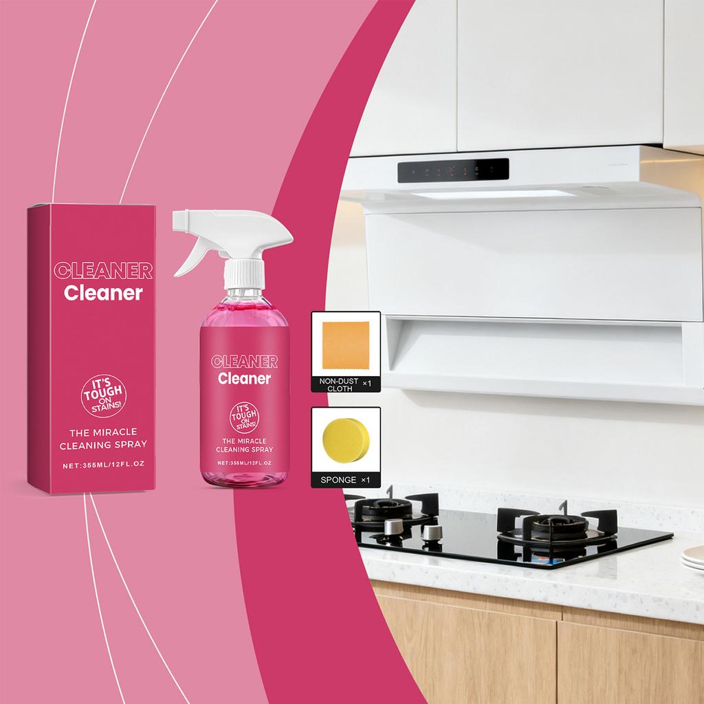 Kitchen Foam Cleaning Set, Oil Stain Cleaner, Portable Grease Remover For Household Kitchens, Stove Cleaner,355ml