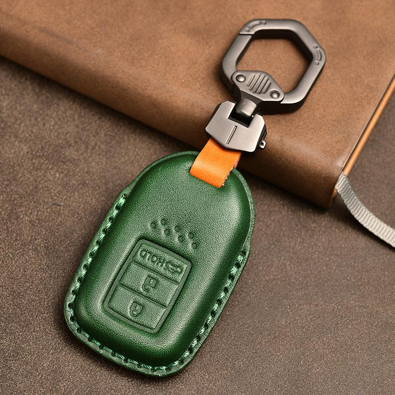 Leather Car Key Case Cover Shell for Honda Civic Accord Fit Hrv Crv Jazz City Protector
