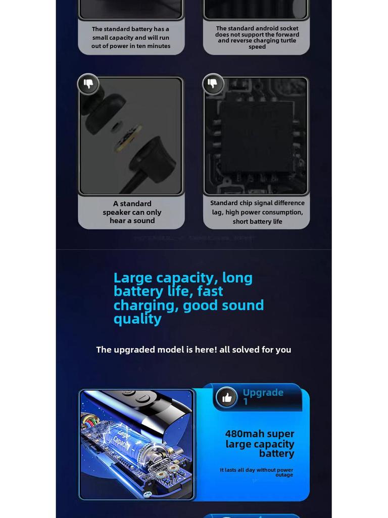 Wireless Bluetooth Neckband Headset with Noise Reduction, Extended Standby, Music & Call Features, Karaoke Compatibility