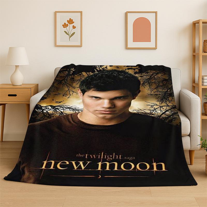 Classic Twilight Saga Edward Bella Flannel Blanket Soft Warm Throw Blanket for Bedroom Living Room Bed Travel Camping Picnic