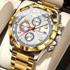 Luxury Men's Watches Stainless Steel Luminous Waterproof Men Wristwatch Chronograph Date Quartz Stylish Man Watch
