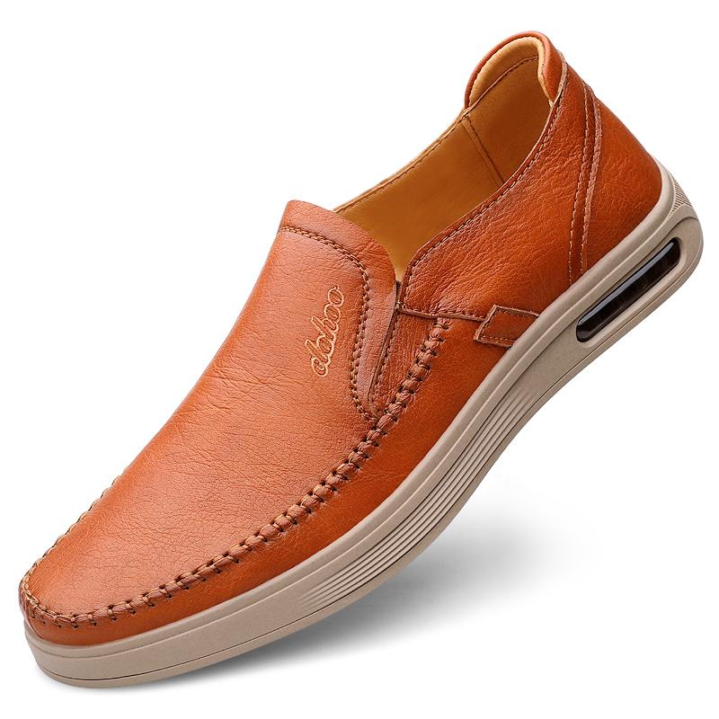 Classic Travel Footwear Basic Soft Comfortable Slip On Male Shoes Casual Leather Adulto Fashion Gentleman Shoes for Man Sneakers