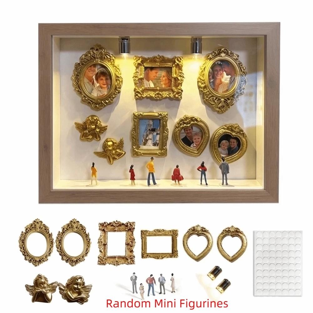 Vintage Shadow Box Frame Kit Romantic Personalized DIY Photo Decor Easy To Install