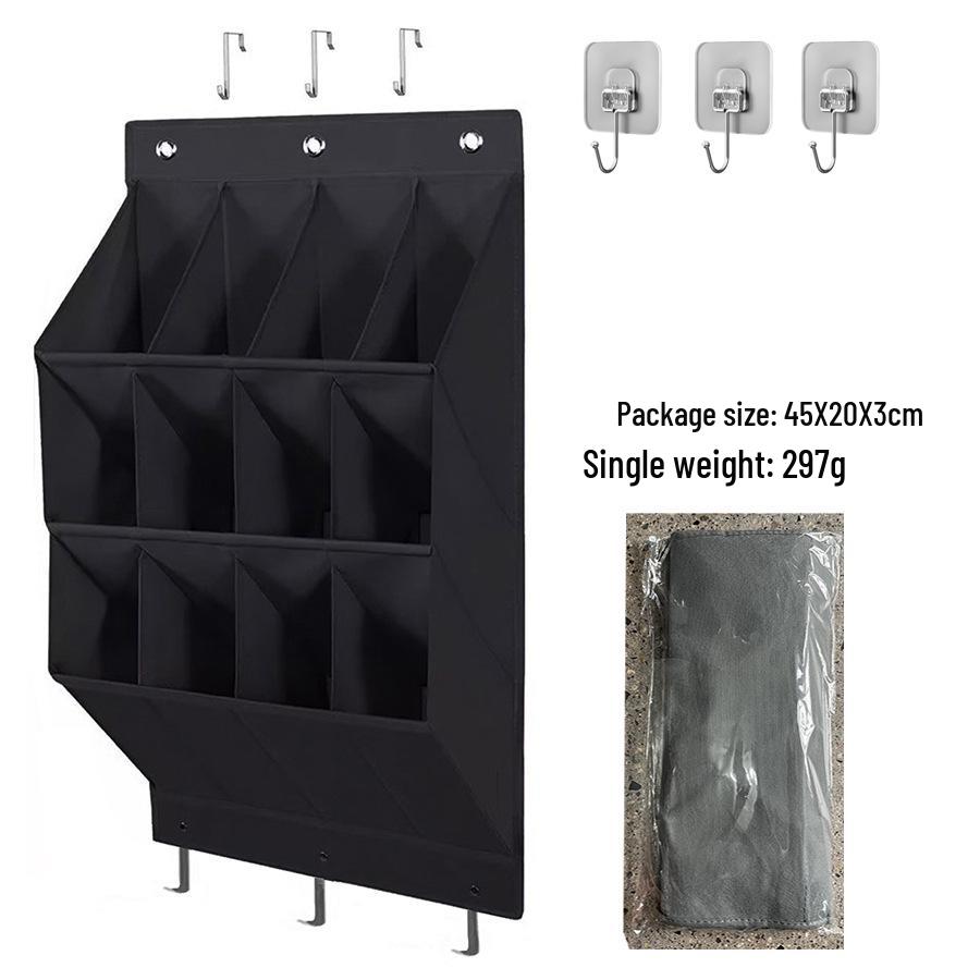 Wall-Mounted Multi-Layer Foldable Shoe and Sundry Storage Bag